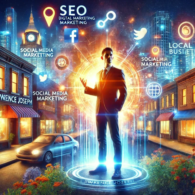 A vibrant digital illustration showcasing the power of local digital branding